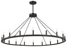  20682 - 18 Light 60" Big Ring Single Tier Chandelier - MB T6-3K Lamps Included